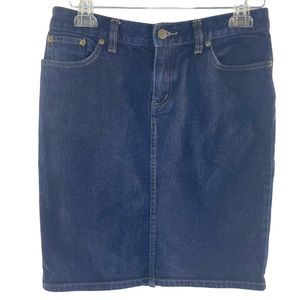 Lauren Ralph Lauren Jean Co. Denim 5 Pocket Skirt with Back Slit in EUC in Sz 2P